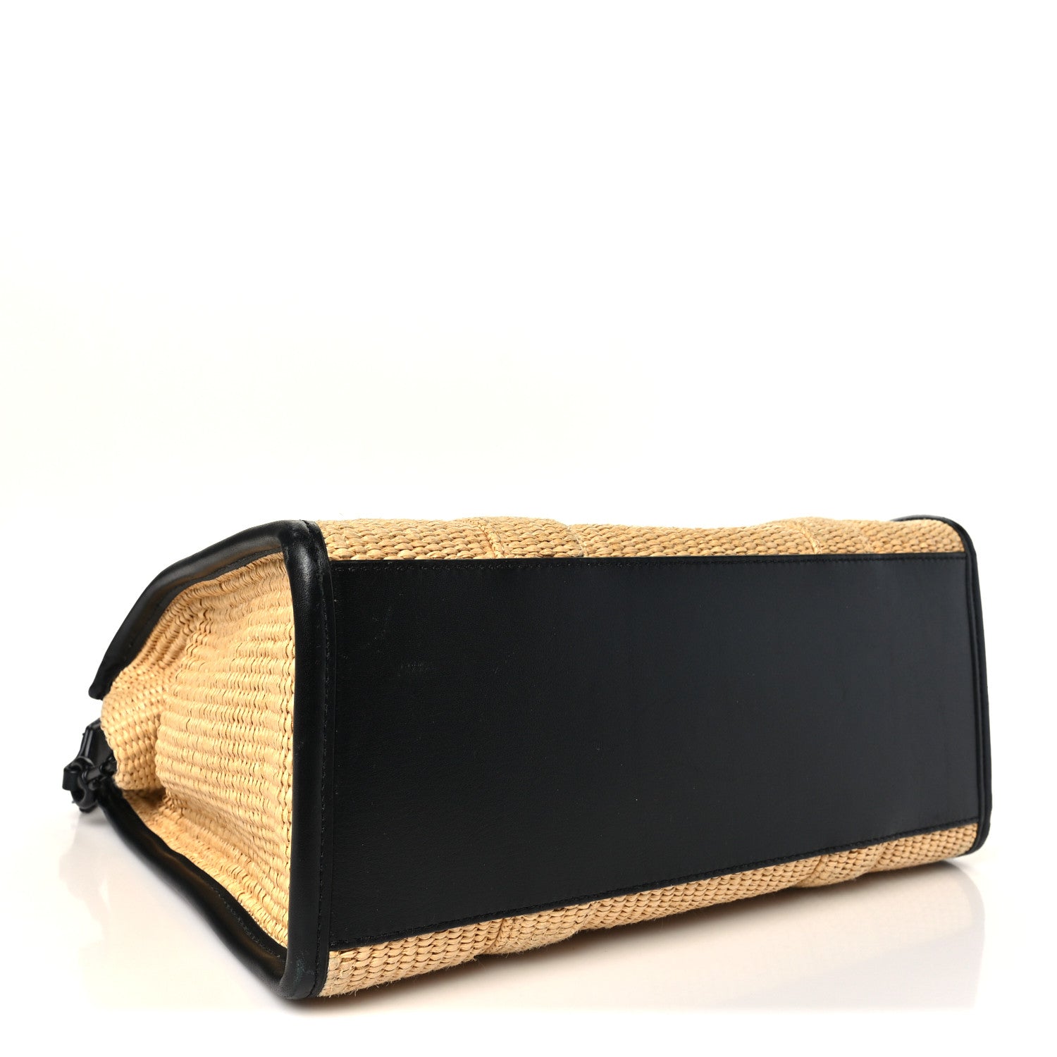 Marc Jacobs Calfskin Woven Straw The Medium Tote Bag Natural 4 of 9