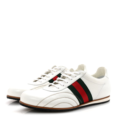 Gucci Calfskin Mens Web Sneakers 10 White 4 of 10