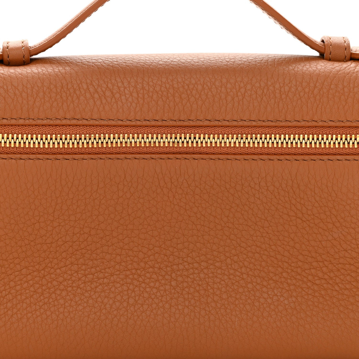 Loro Piana Grained Calfskin L19 Extra Pocket Pouch Warm Tan 7 of 11