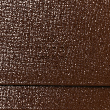 Gucci GG Supreme Monogram Textured Calfskin Web Jackie 1961 Card Case Beige Ebony Brown Sugar 6 of 8