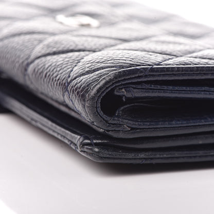 Chanel Caviar Quilted CC Long Double Wallet Navy 14 of 14