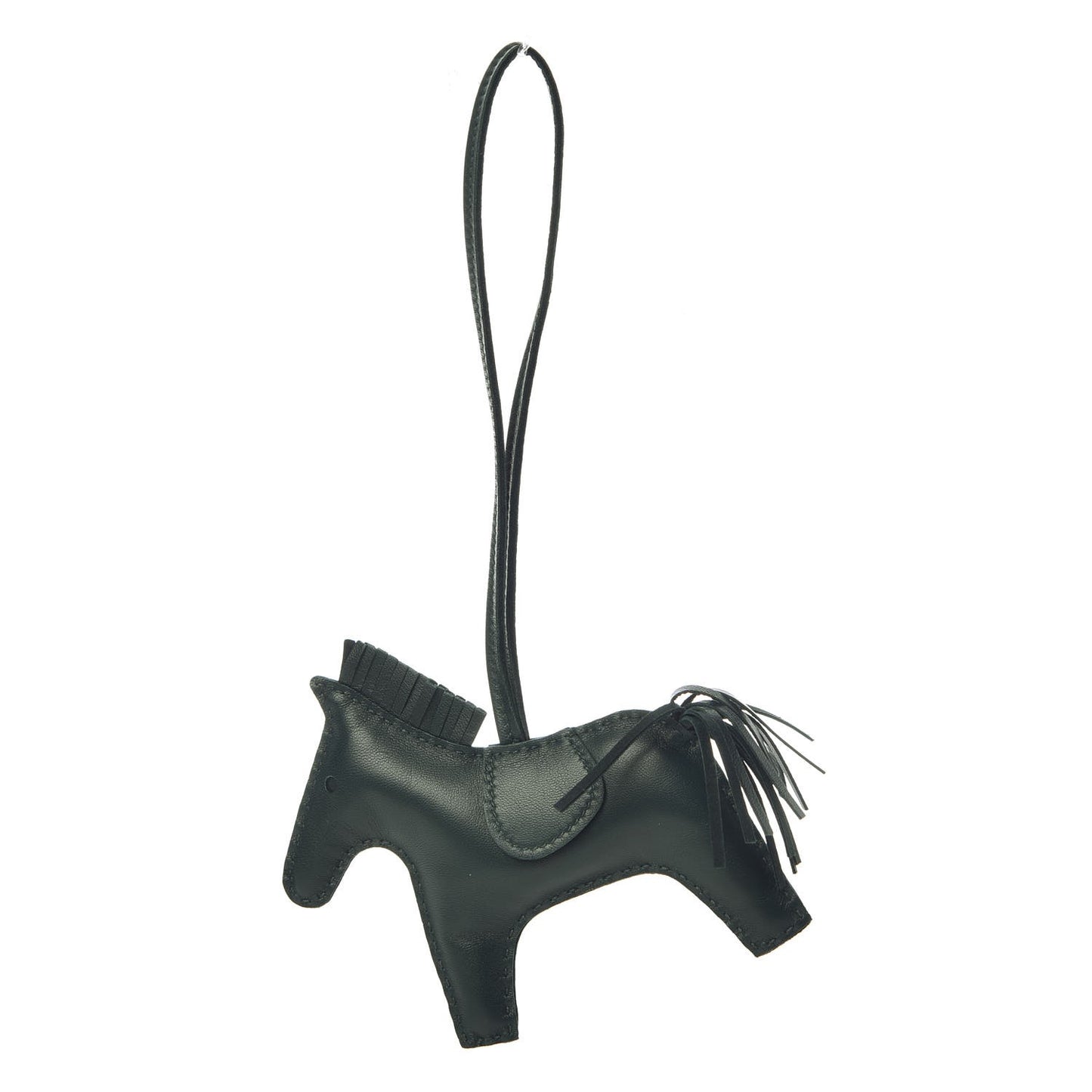 Milo Lambskin Grigri Rodeo Horse Bag Charm MM Vert Cypress