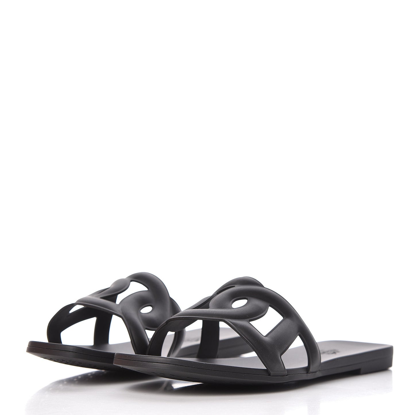 Rubber Aloha Sandals 38 Black
