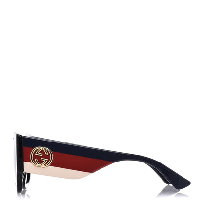 Gucci Acetate Web Oversized Frame Rectangle Sunglasses GG0276S Black 3 of 7
