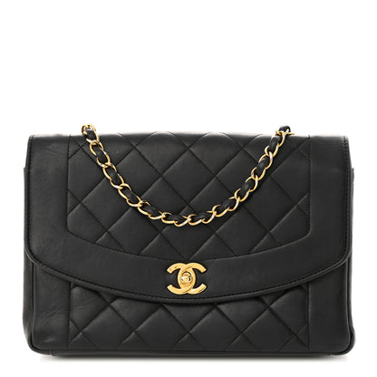 Chanel Lambskin Quilted Medium Single Flap Black 1 of 14