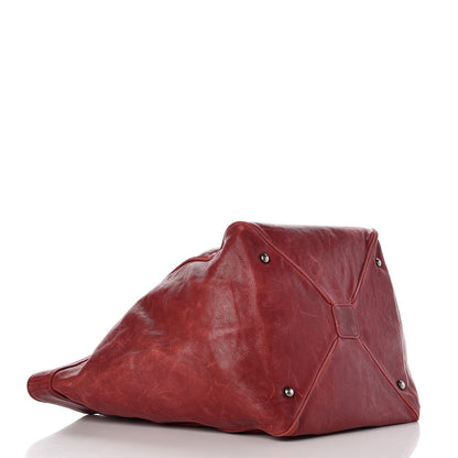 Chanel Distressed Caviar Outdoor Ligne Tote Red 4 of 8