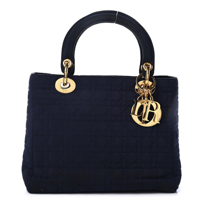 Christian Dior Nylon Cannage Medium Lady Dior Navy Blue 1 of 4