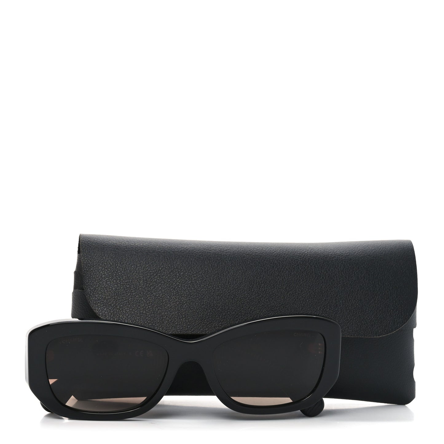 Acetate Rectangle Sunglasses 5493-A Black