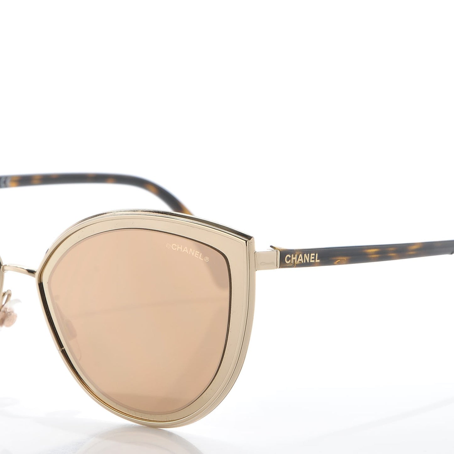 Metal Cat Eye Sunglasses 4222 Gold