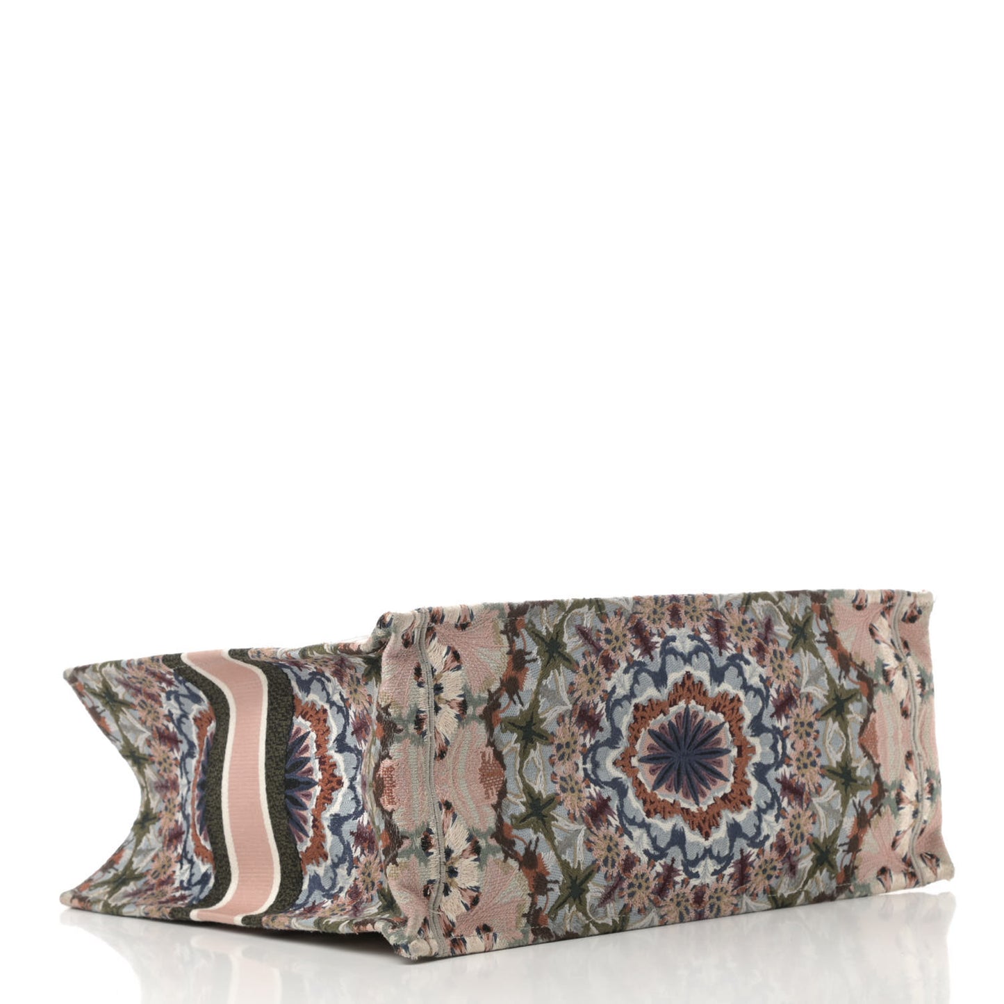 Canvas Embroidered KaleiDioroscopic Book Tote Multicolor