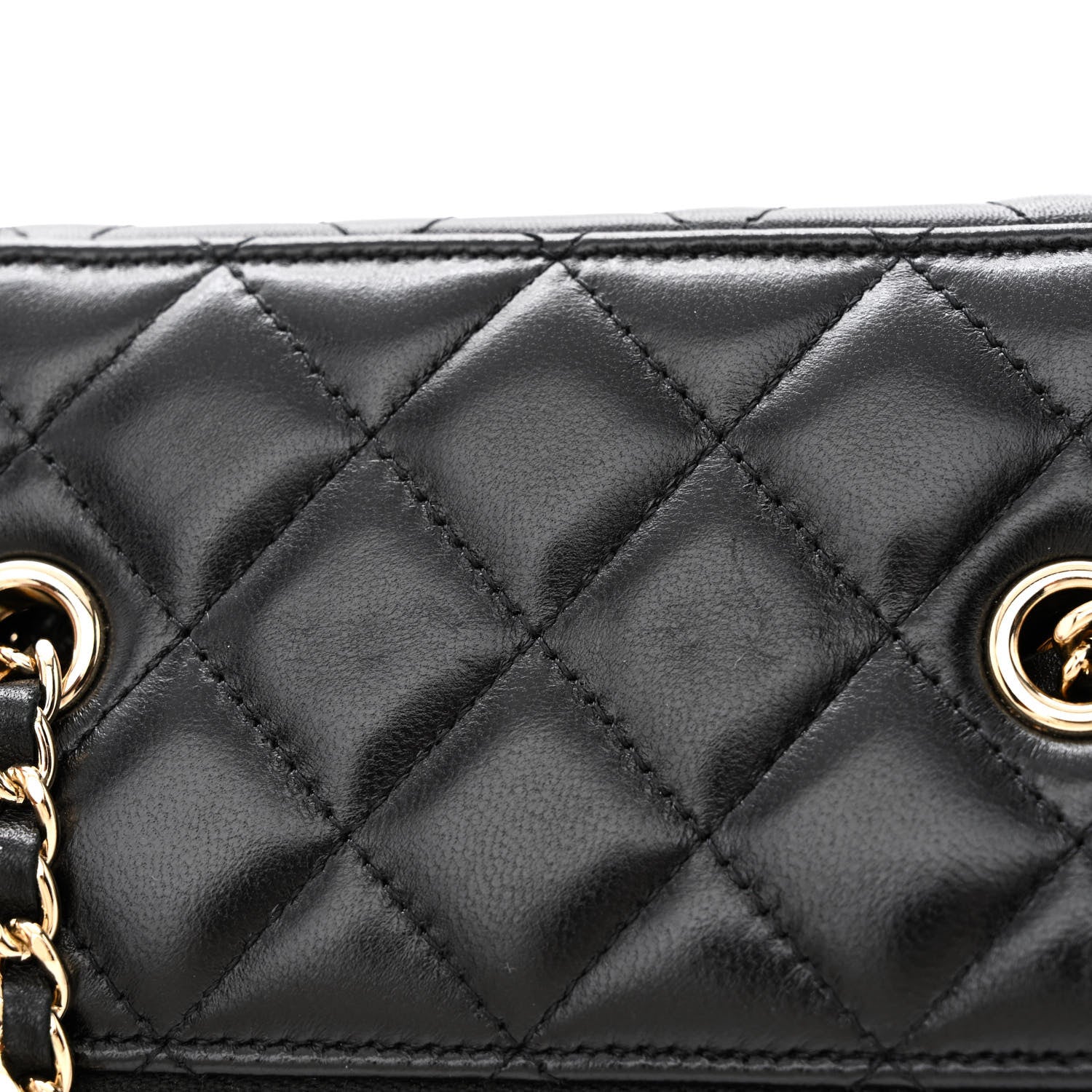 Chanel Lambskin Quilted Small Vanity Case With Chain Black 14 of 14