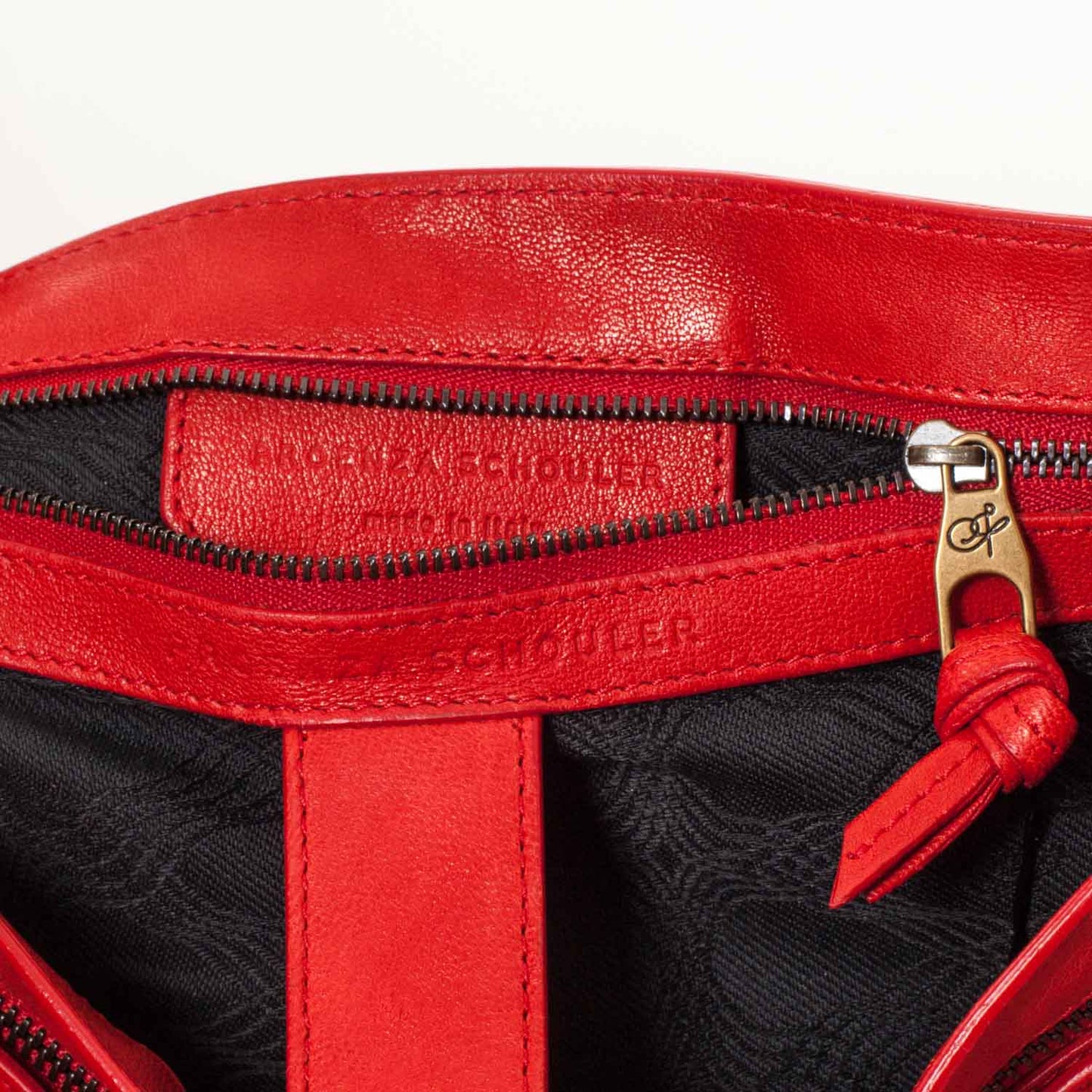 Lambskin PS1 Medium Satchel Red