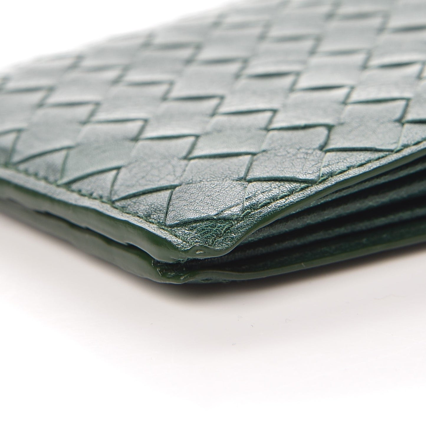 Nappa Intrecciato Bi-Fold Wallet Thyme
