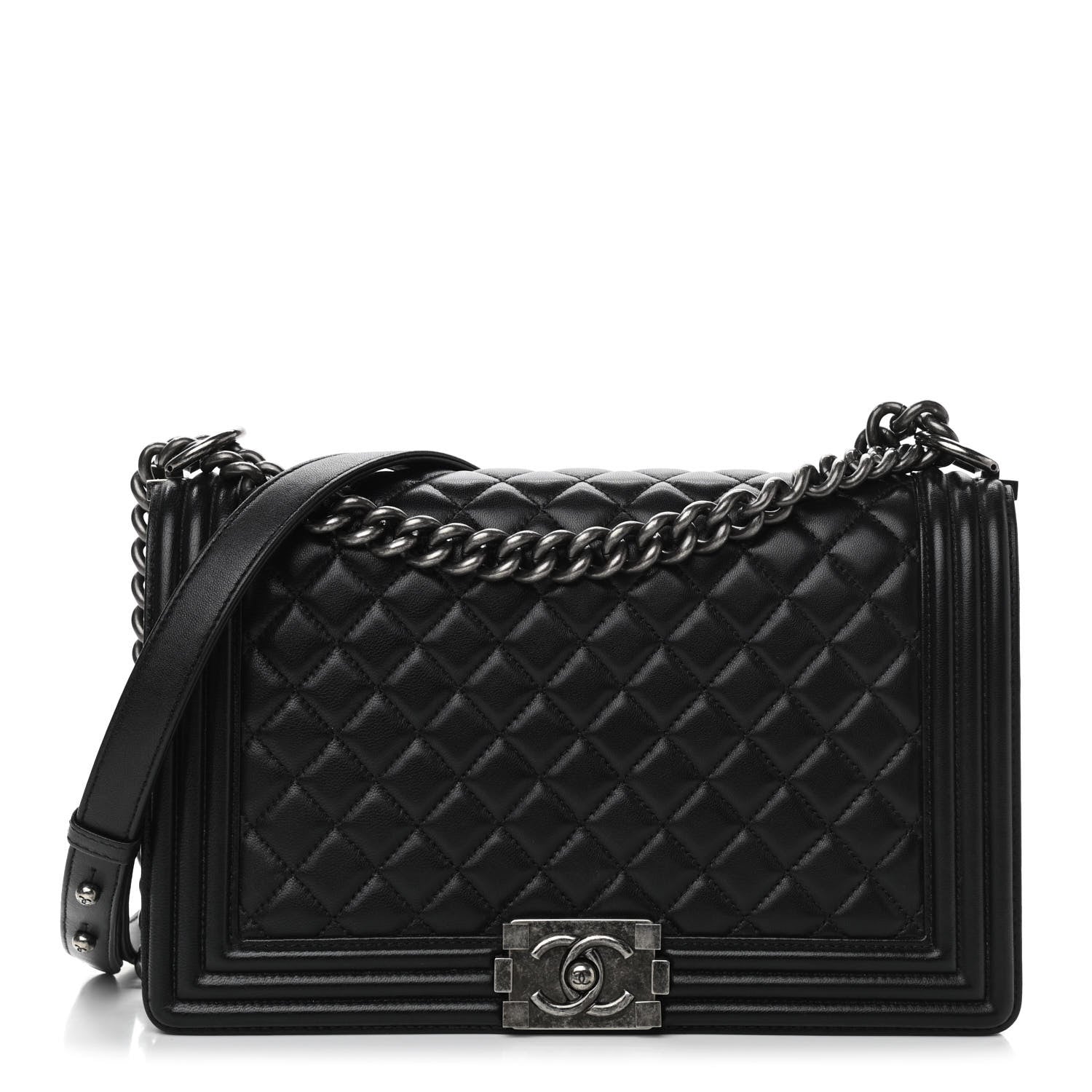 Chanel Lambskin Quilted New Medium Boy Flap Black 1 of 10