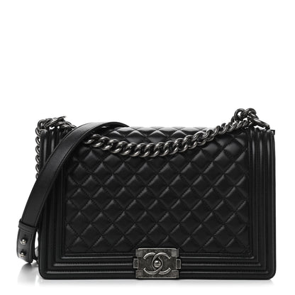 Chanel Lambskin Quilted New Medium Boy Flap Black 1 of 10