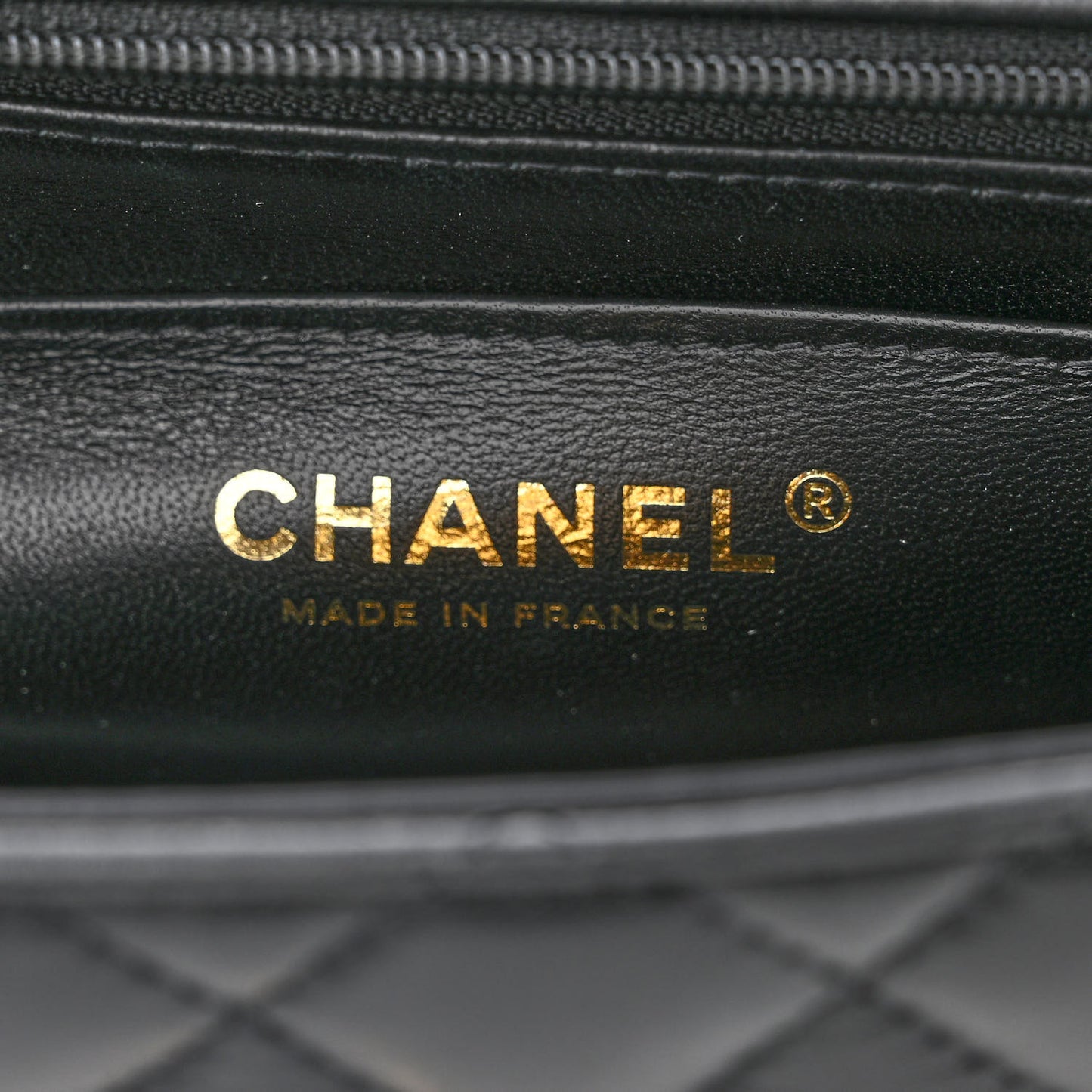 Lambskin Quilted Mini Top Handle Rectangular Flap Black