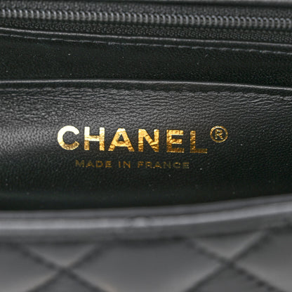 Chanel Lambskin Quilted Mini Top Handle Rectangular Flap Black 6 of 12