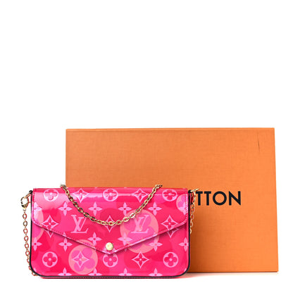 Louis Vuitton Vernis Valentine Pochette Felicie Chain Wallet Fuchsia 10 of 10