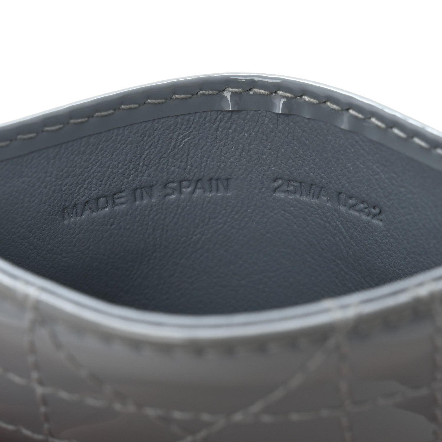 Christian Dior Patent Cannage Lady Dior Card Holder Cloudy Blue 7 of 9