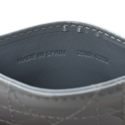 Christian Dior Patent Cannage Lady Dior Card Holder Cloudy Blue 7 of 9