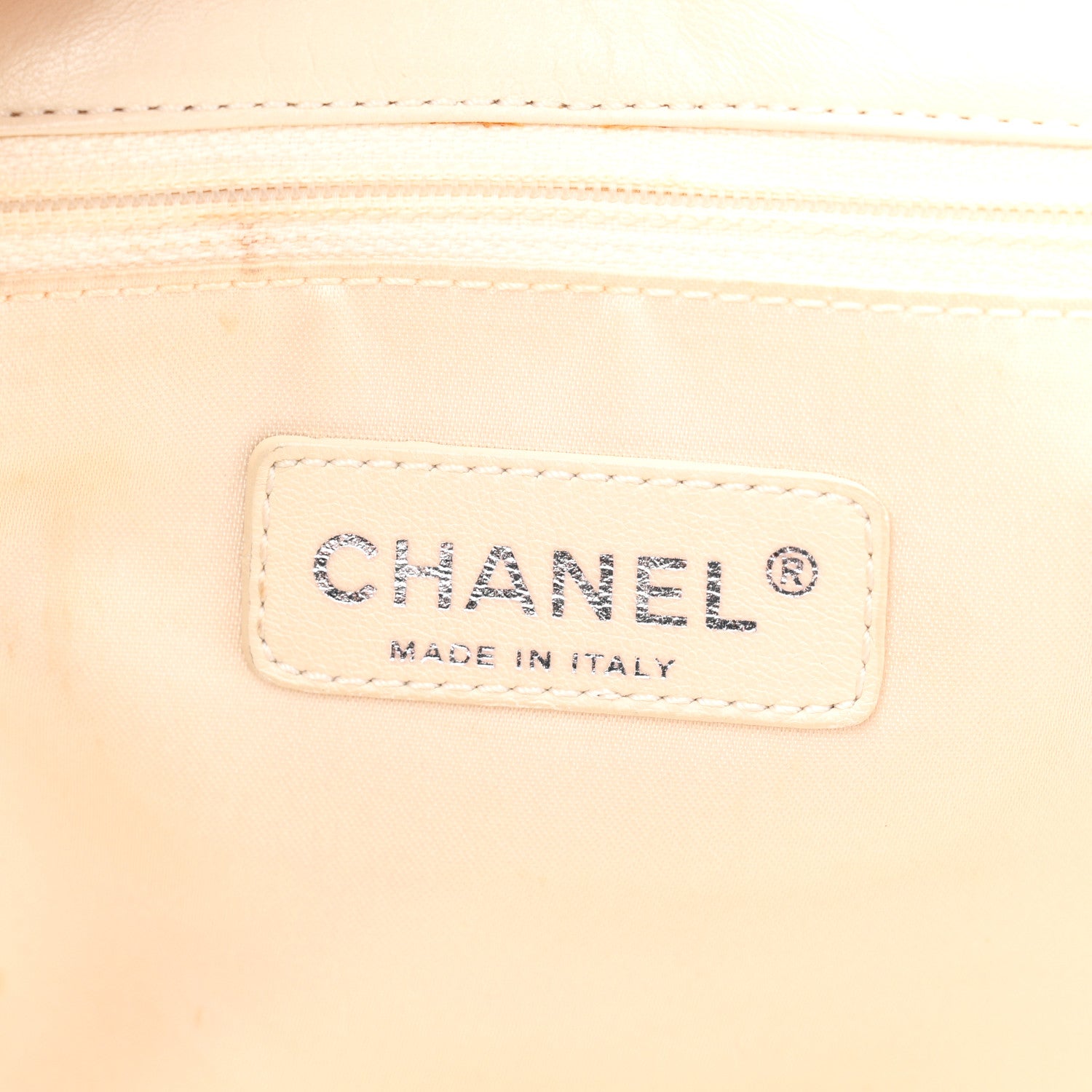 Chanel Glazed Lambskin Quilted North South XL Tote White 6 of 11