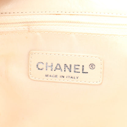 Chanel Glazed Lambskin Quilted North South XL Tote White 6 of 11