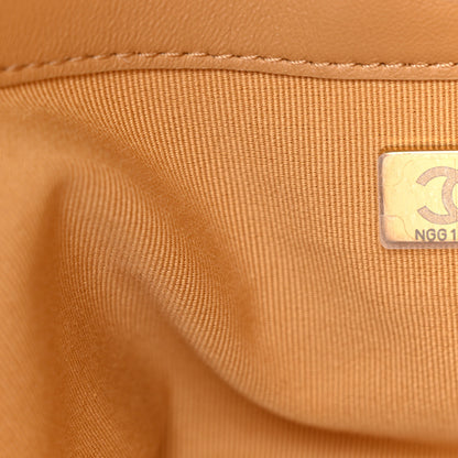 Chanel Suede Calfskin Lambskin Quilted Maxi Hobo Light Brown 7 of 10