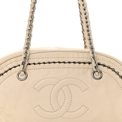 Chanel Smooth Calfskin Medium Luxe Ligne Bowler Light Beige 8 of 14
