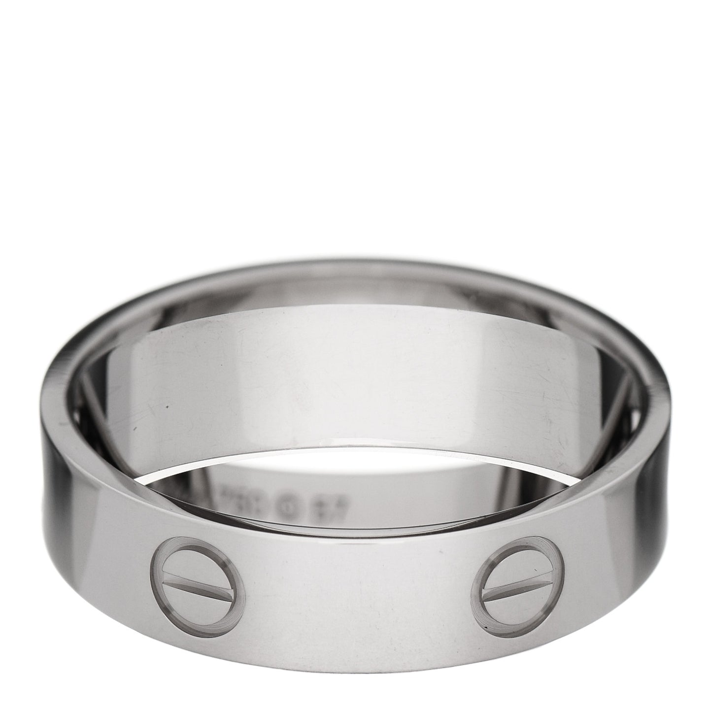 18K White Gold 5.5mm Astro LOVE Ring 57 8