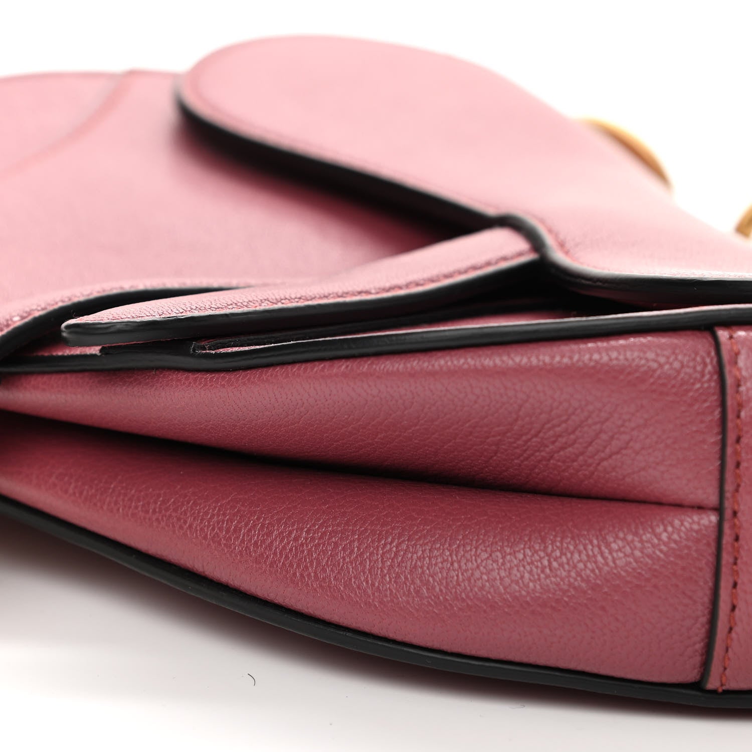 Christian Dior Grained Calfskin Mini Saddle Bag Mallow Rose 5 of 10