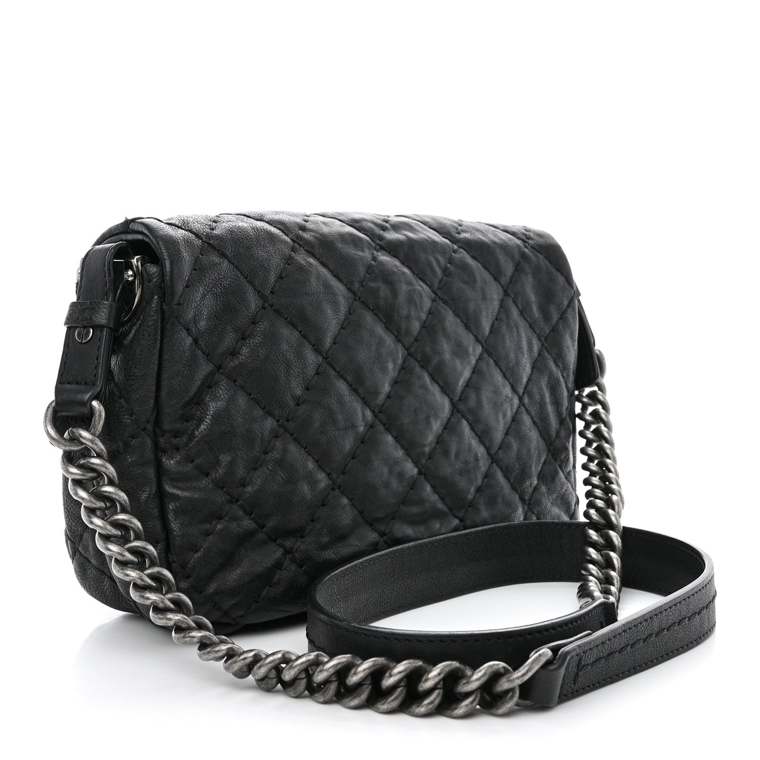 Chanel Calfskin Quilted Double Stitch Flap Black 3 of 10