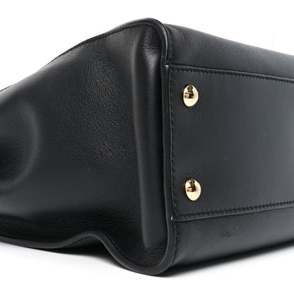 Fendi Calfskin Velvet Fun Fair Medium Peekaboo Iconic Satchel Night Blue Multicolor 9 of 10
