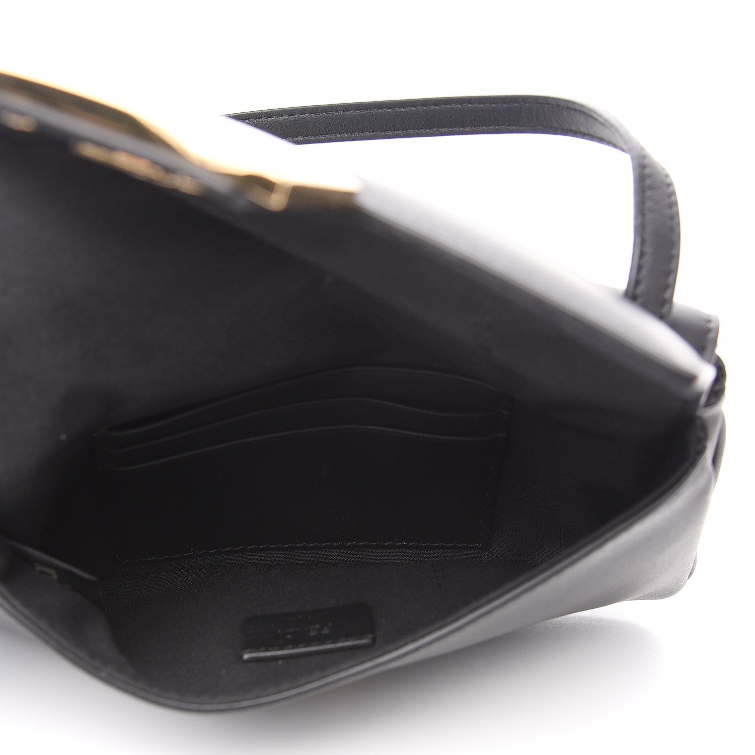 Fendi Vitello Grace Matte Duo Baguette Black 4 of 9