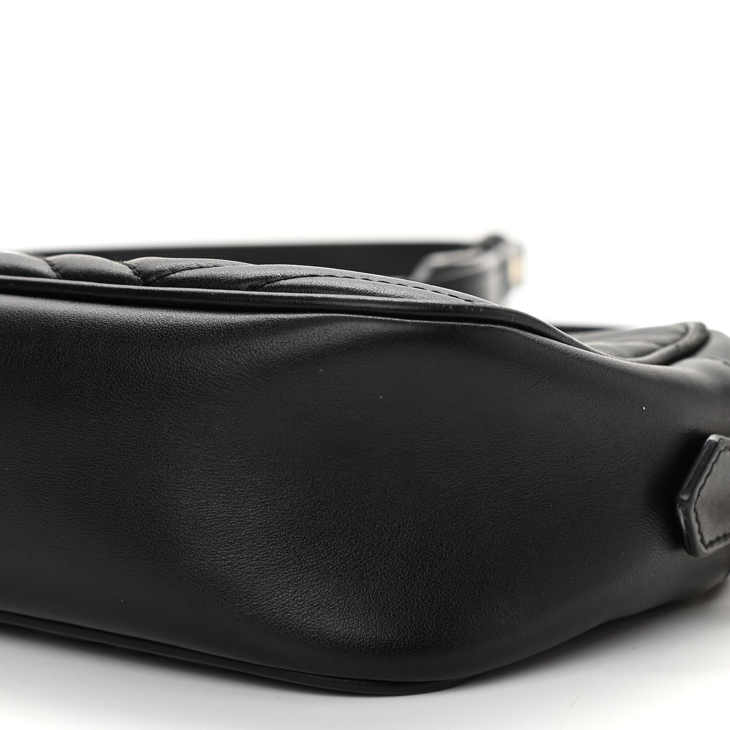 Calfskin Matelasse Small GG Marmont Chain Shoulder Bag Black