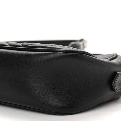 Gucci Calfskin Matelasse Small GG Marmont Chain Shoulder Bag Black 10 of 13