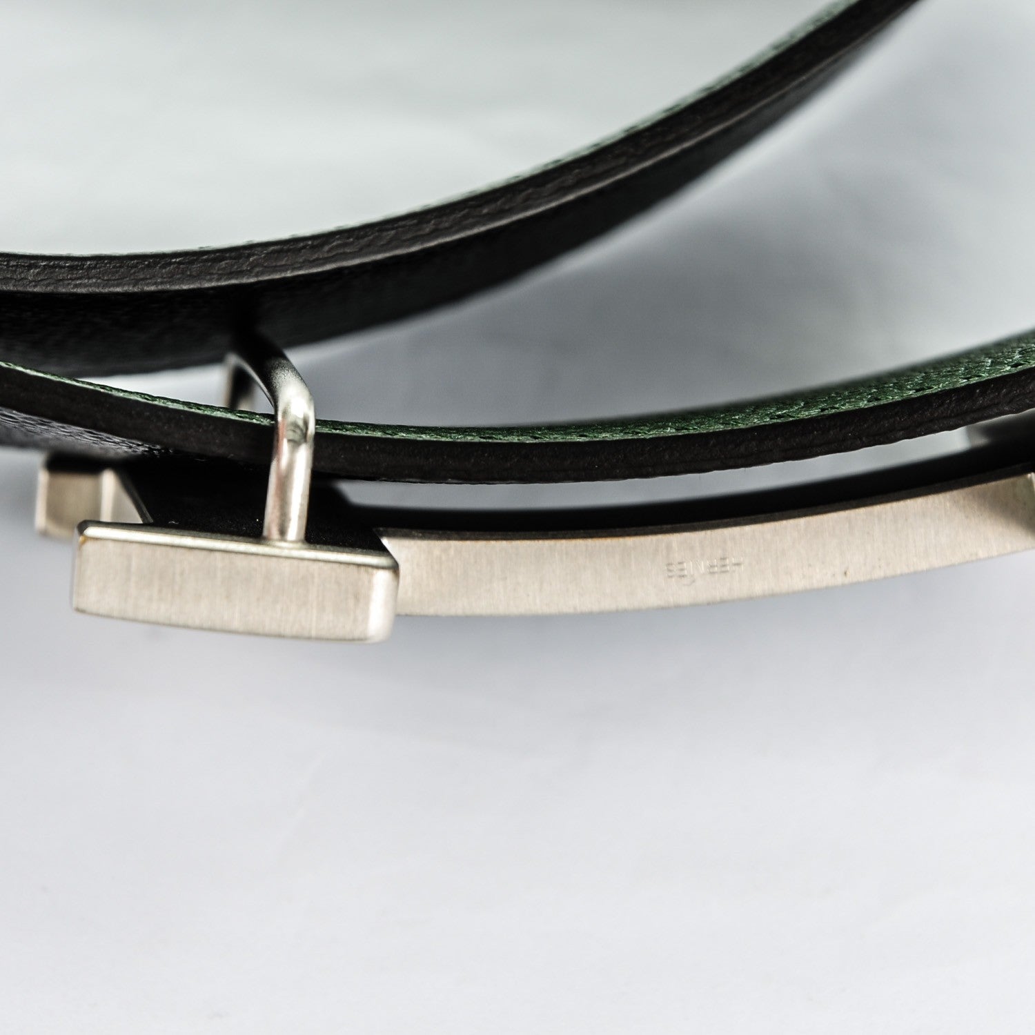 Hermes Epsom 42mm Constance 2 H Belt 85 Black Vert Anglais 3 of 6