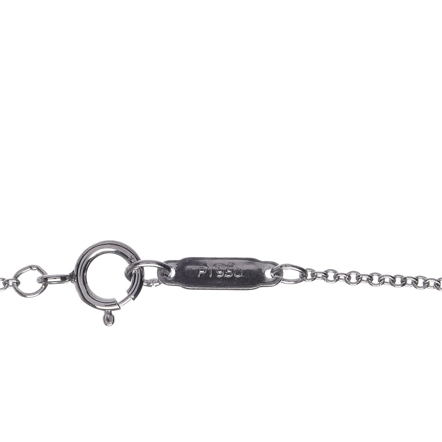 Platinum Diamond Small Heart Lock Pendant Necklace