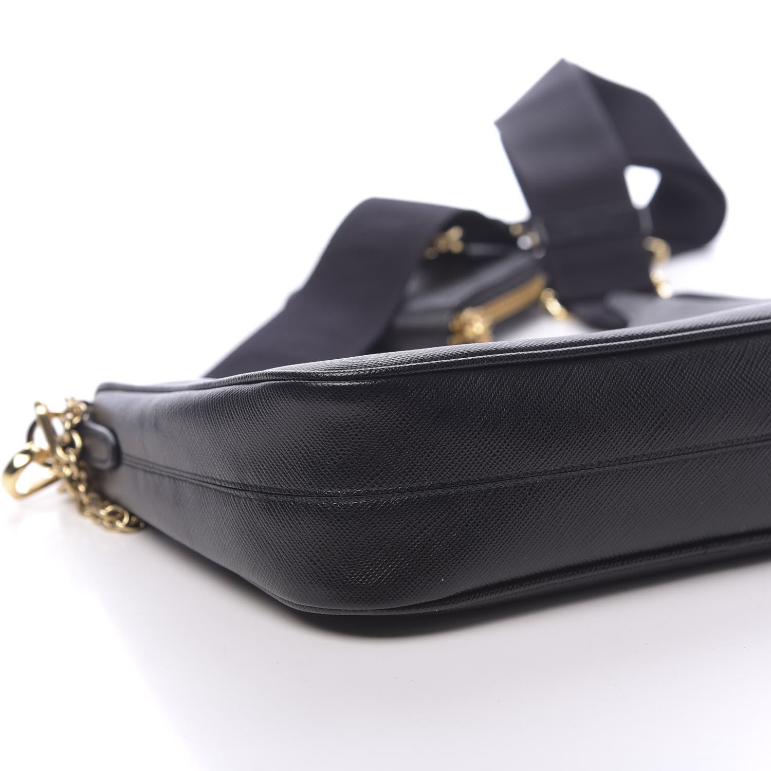 Prada Saffiano Lux Re-Edition 2005 Shoulder Bag Black 8 of 10