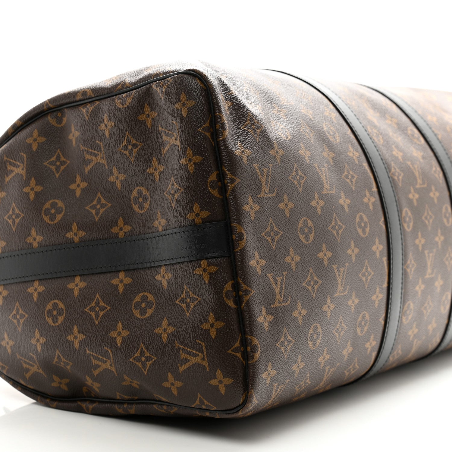 Louis Vuitton Monogram Macassar Keepall Bandouliere 55 9 of 12