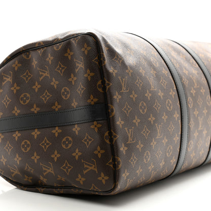 Louis Vuitton Monogram Macassar Keepall Bandouliere 55 9 of 12