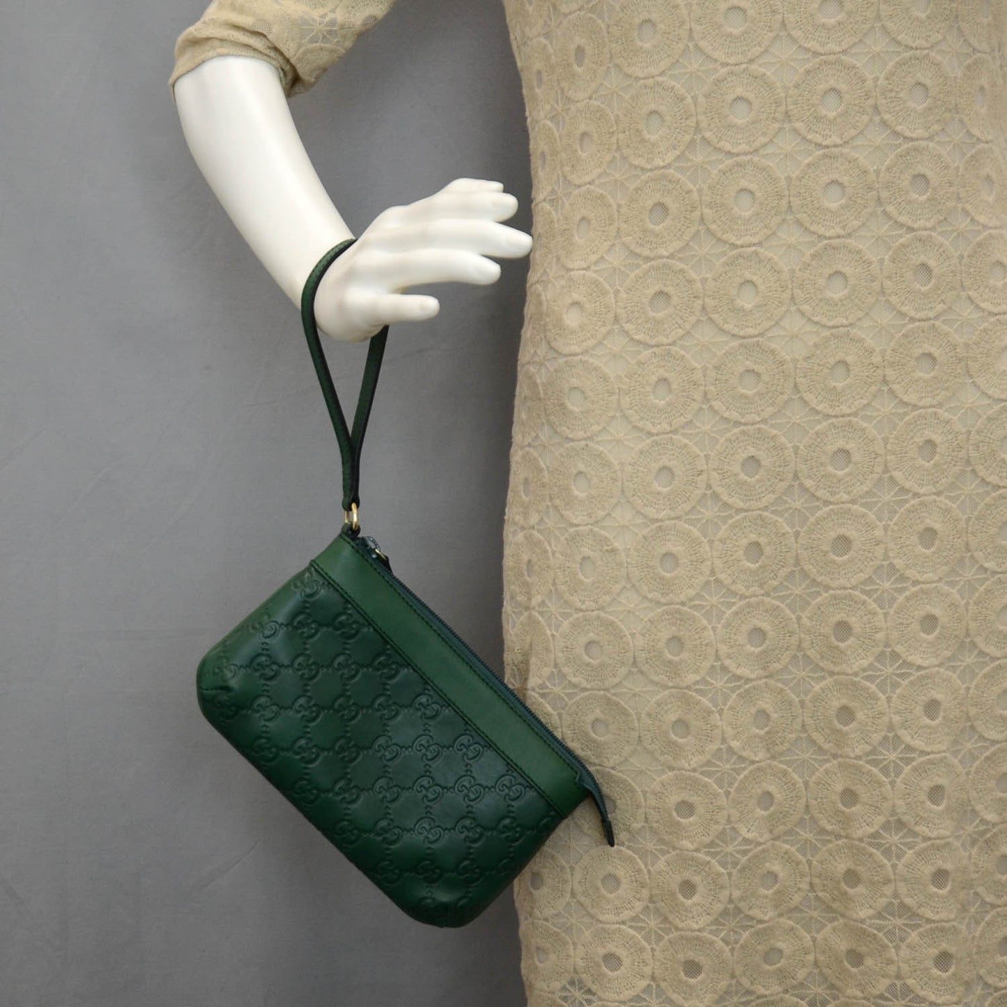 Guccissima Wristlet Green