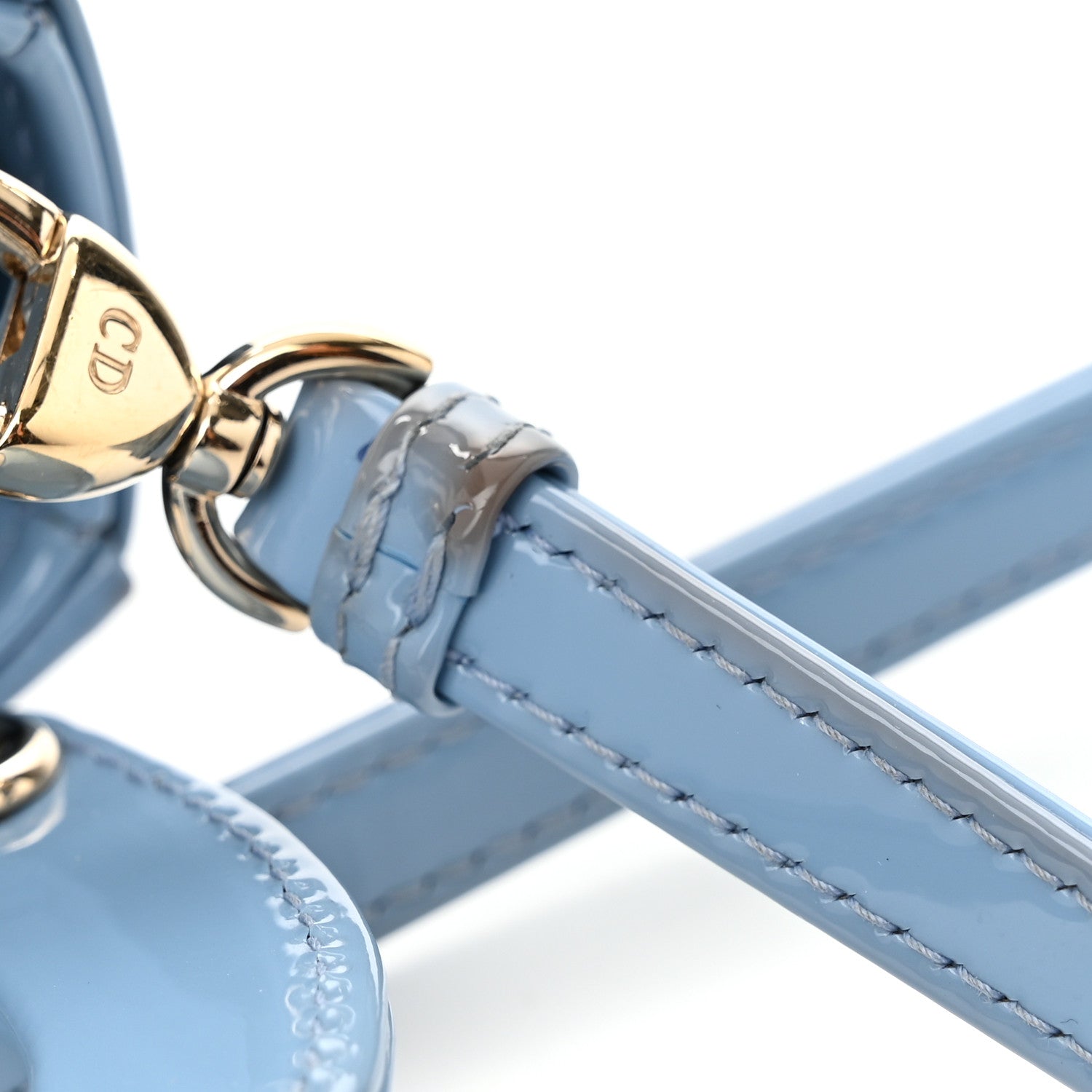 Christian Dior Patent Cannage Micro Lady Dior Cornflower Blue 12 of 12