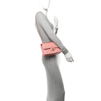 Chanel Iridescent Caviar Quilted Small Double Flap Pink 2 of 10