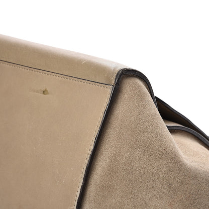 Celine Calfskin Suede Whipsnake Medium Trapeze Black Dune 22 of 25