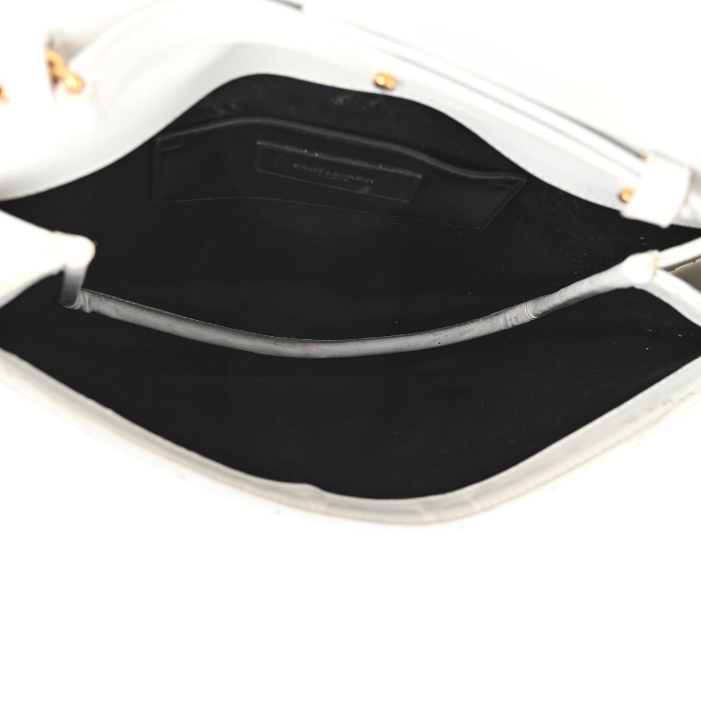 Calfskin Monogram Chevron Shoulder Bag Crema Soft