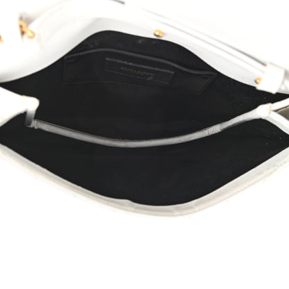 Saint Laurent Calfskin Monogram Chevron Shoulder Bag Crema Soft 5 of 17