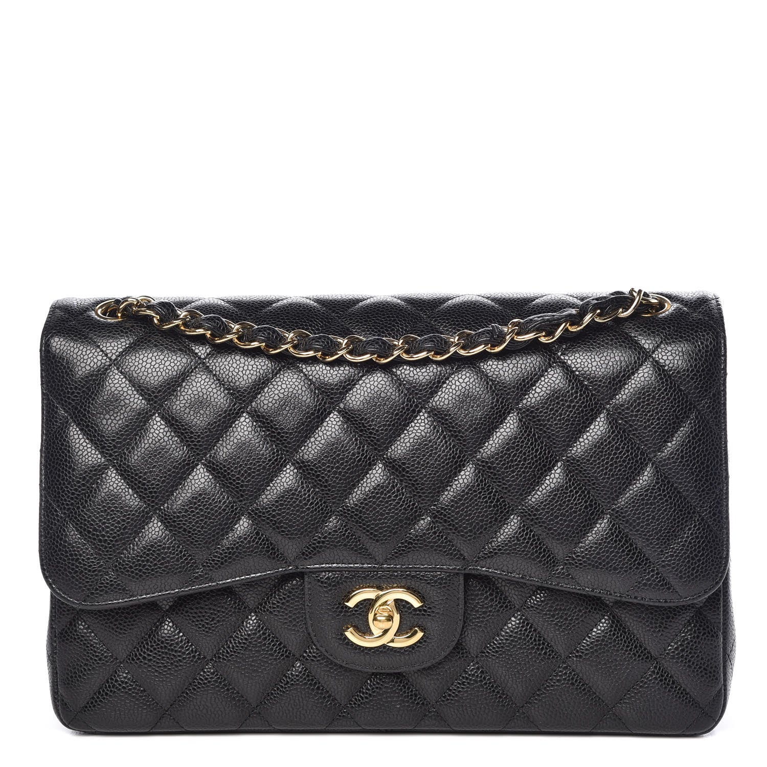 Chanel Caviar Quilted Jumbo Double Flap Black 1 of 18