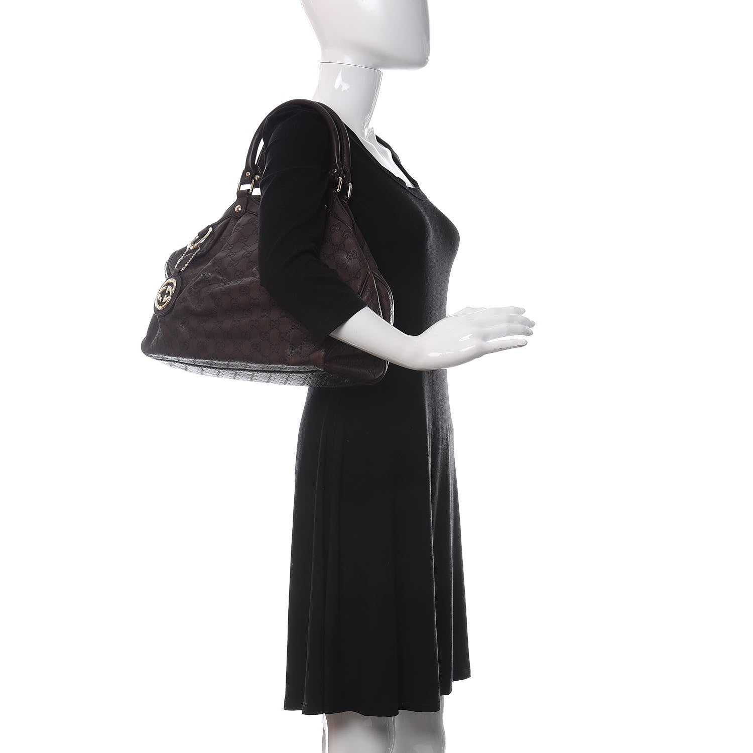 Gucci Guccissima Medium Sukey Tote Chocolate 2 of 13