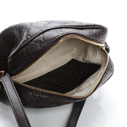 Gucci Guccissima Mini Bree Messenger Bag Chocolate 5 of 7