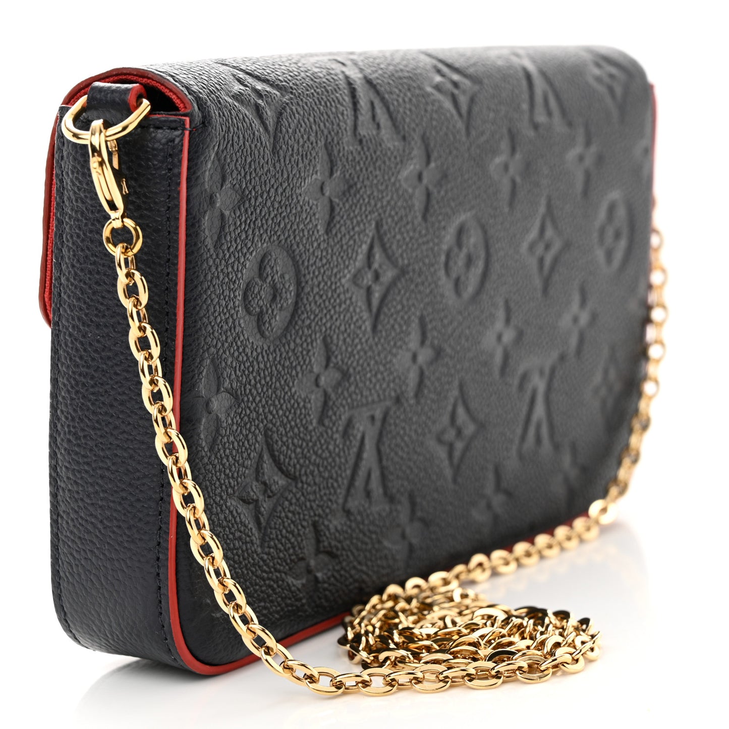 Empreinte Pochette Felicie Chain Wallet Marine Rouge